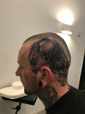 Part of head tattoo