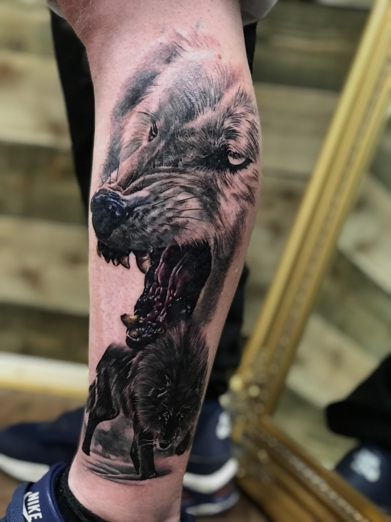 Full Leg Sleeve in Progress by Esther